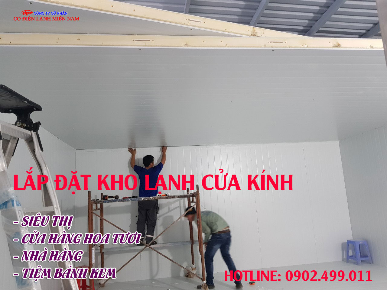 Dịch vụ lắp đặt kho lạnh cửa kính tại Điện Lạnh Miền Nam. Liên hệ ngay: 0902.499.011