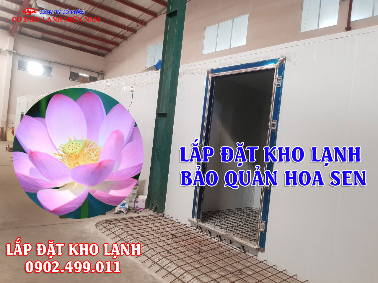 Lắp đặt kho lạnh bảo quản hoa sen - Hình 1