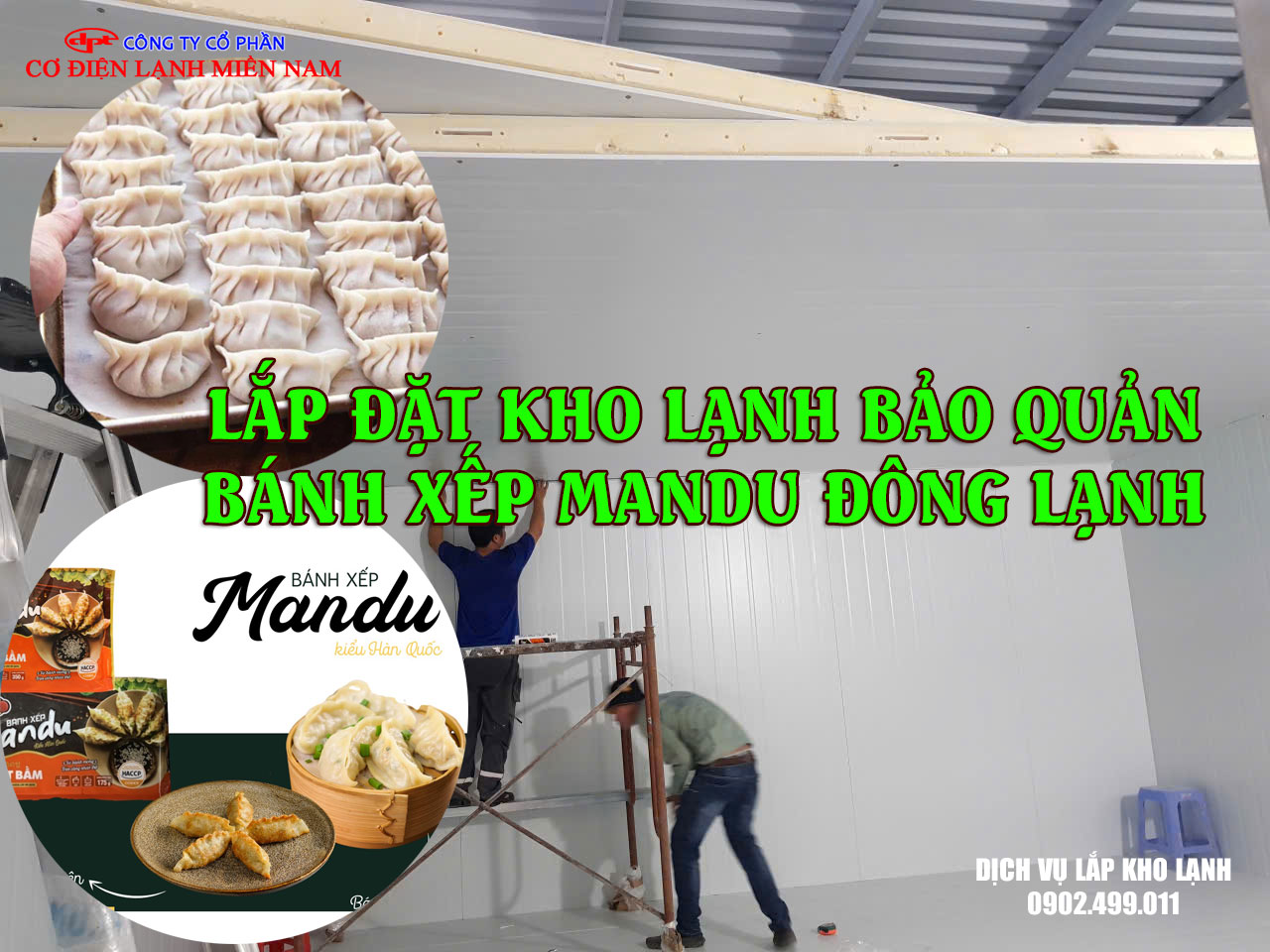 Dịch vụ Lắp đặt kho lạnh bảo quản Bánh xếp Mandu đông lạnh - Hình 1