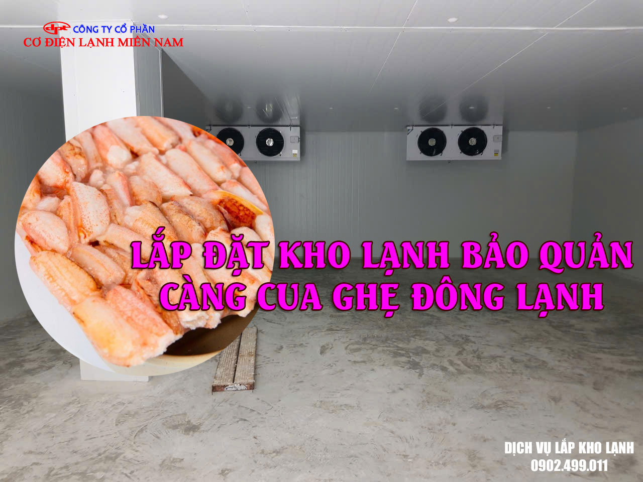Dịch vụ Lắp đặt kho lạnh bảo quản Càng Cua Ghẹ Đông Lạnh - Hình 1