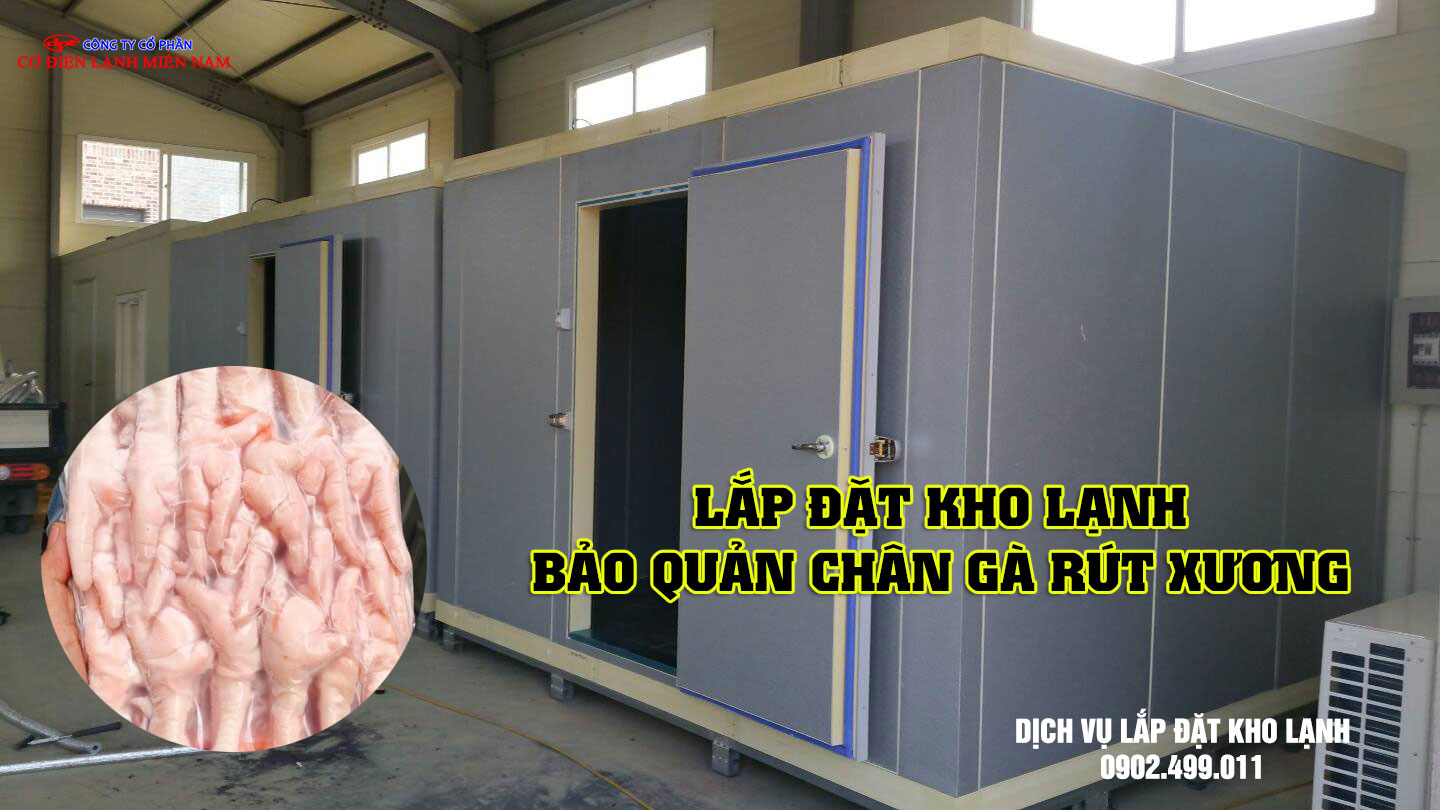 Lắp đặt kho lạnh bảo quản Chân Gà Rút Xương - Hình 3