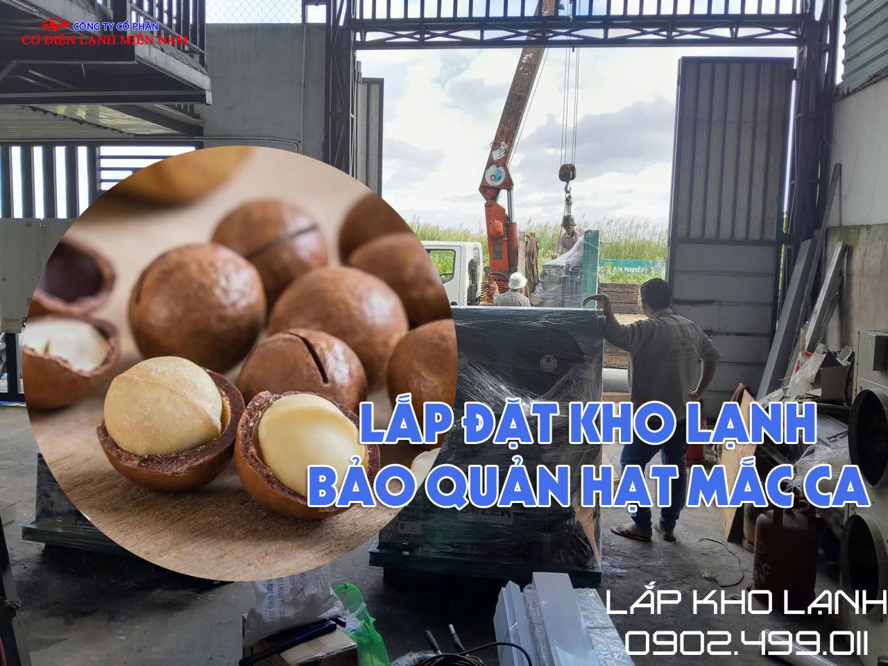 Hình ảnh kho lạnh bảo quản Hạt Mắc Ca Cấp Đông - Hình 1