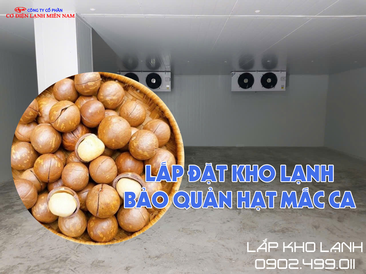 Hình ảnh kho lạnh bảo quản Hạt Mắc Ca Cấp Đông - Hình 2
