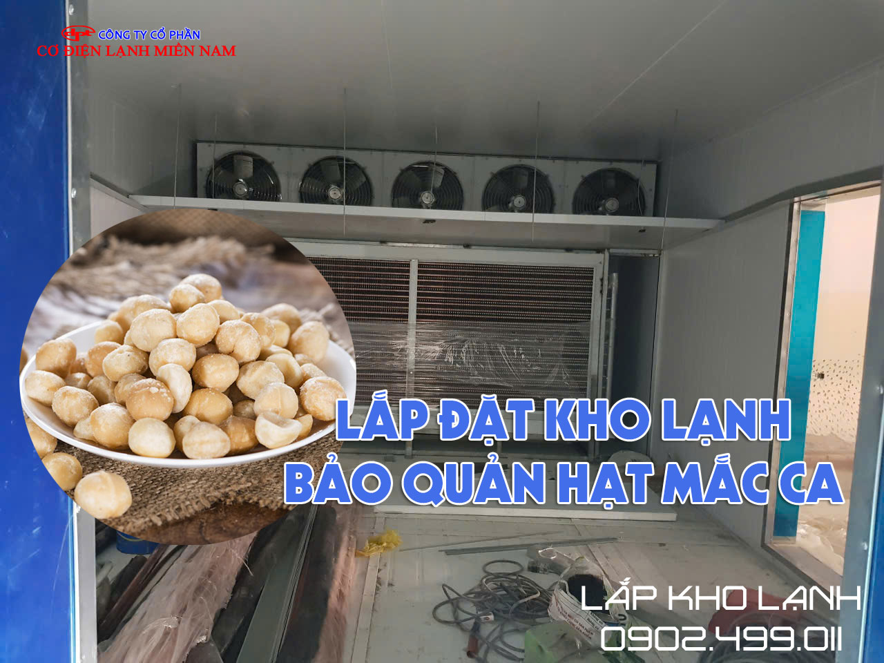 Hình ảnh kho lạnh bảo quản Hạt Mắc Ca Cấp Đông - Hình 3