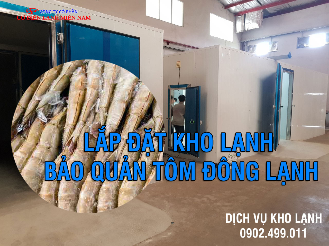 Lắp đặt kho lạnh bảo quản tôm đông lạnh - Hình 1