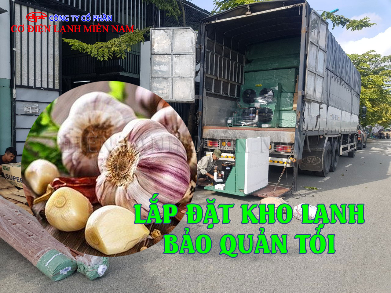 thi công lắp đặt kho lạnh bảo quản tỏi tại công trình